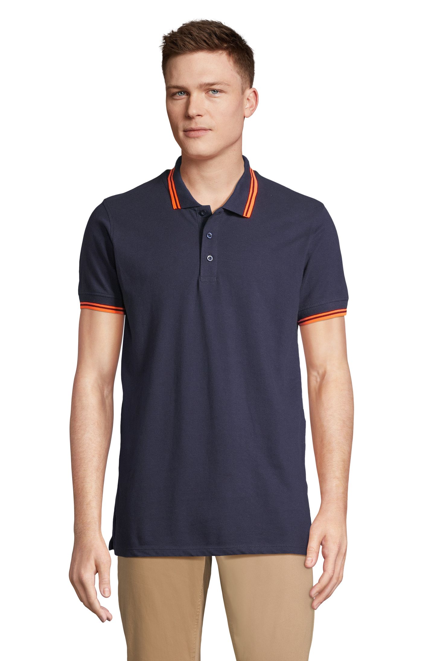 HOMENS DE PASADENA - 535 - AZUL ULTRAMARINO / LARANJA FLUORESCENTE