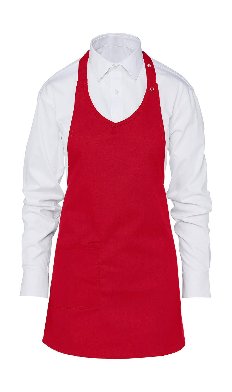 BERN - Avental feminino com peitilho - 400 - Vermelho