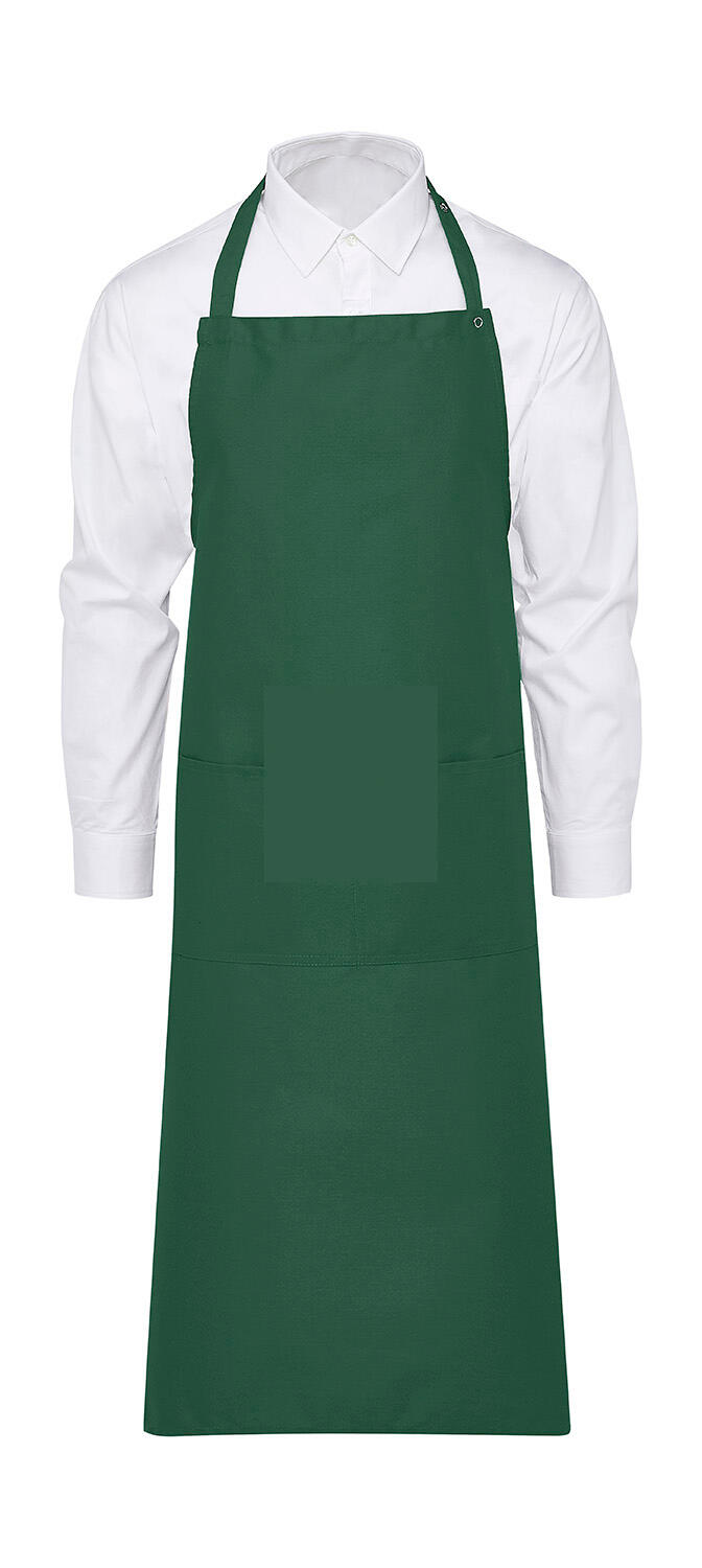 AMSTERDÃ - Avental com peitilho e bolso - 540 - Verde Garrafa
