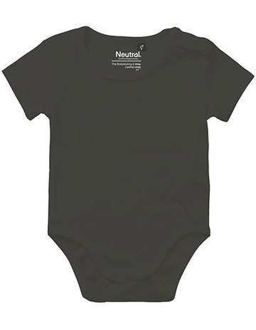 Body de manga curta para bebês - 06 - Carvão