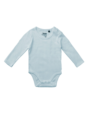 Body de manga comprida para bebês - 69 - Azul Claro
