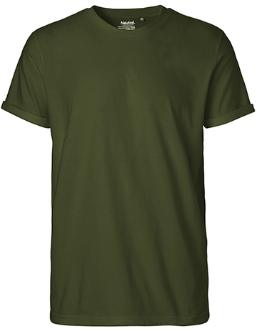Camiseta masculina com manga dobrável - 13 - Militar