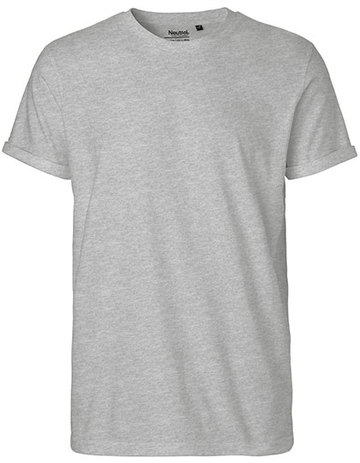 Camiseta masculina com manga dobrável - 21 - Cinza Esportivo