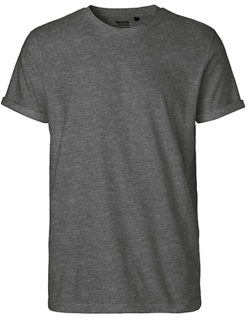Camiseta masculina com manga dobrável - 08 - Cinza Escuro