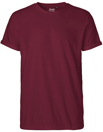 Camiseta masculina com manga dobrável - 26 - Bordéus