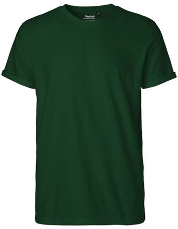 Camiseta masculina com manga dobrável - 33 - Verde Garrafa