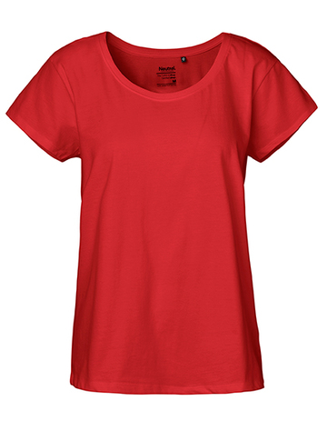 Camiseta feminina de corte folgado - 05 - Vermelho