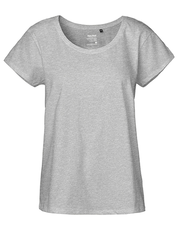 Camiseta feminina de corte folgado - 21 - Cinza Esportivo