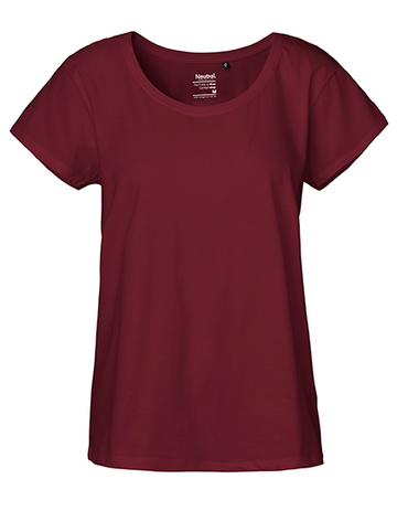 Camiseta feminina de corte folgado - 26 - Bordéus