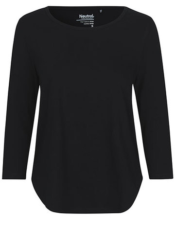 Camiseta feminina de manga três quartos - 03 - Preto