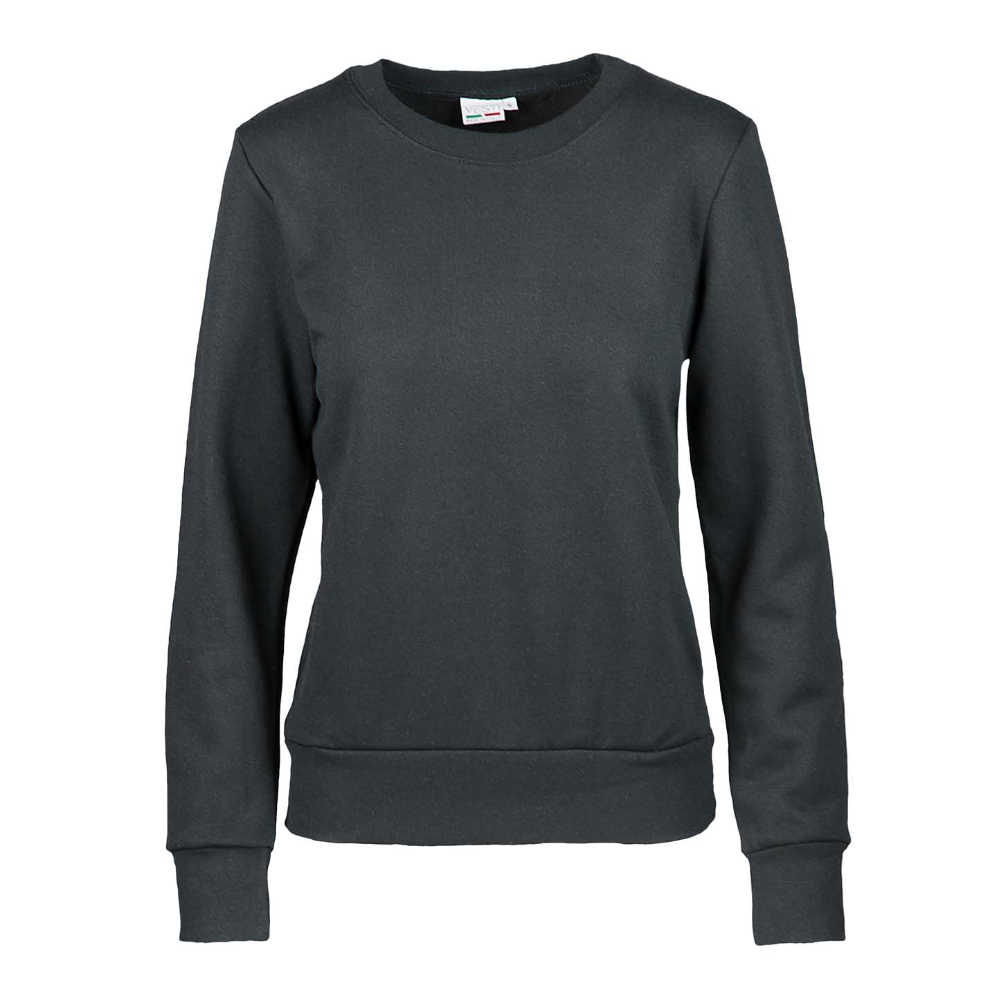 Moletom feminino com gola redonda - 12 - Preto