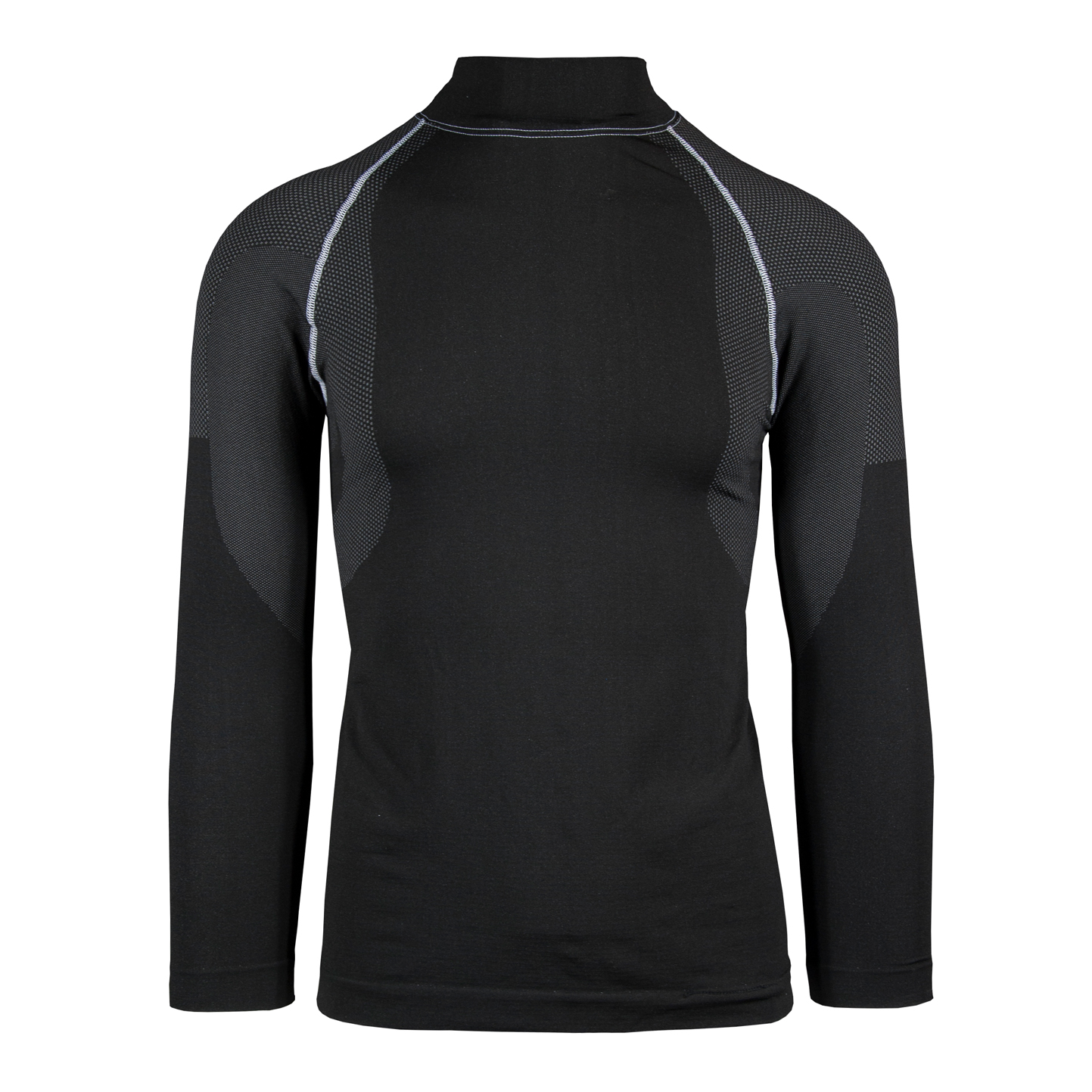 Camisa infantil térmica de manga comprida com gola redonda - 11GR - Sombra Escura/Greggio