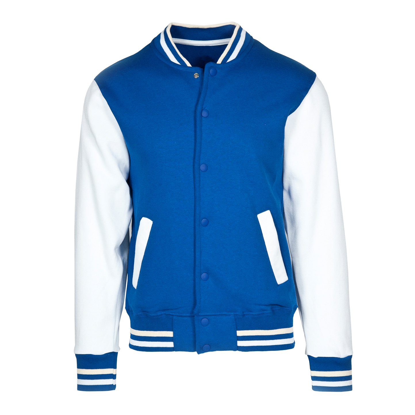 Jaqueta infantil de moletom bicolor - 2799 - Royal Sport/Branco