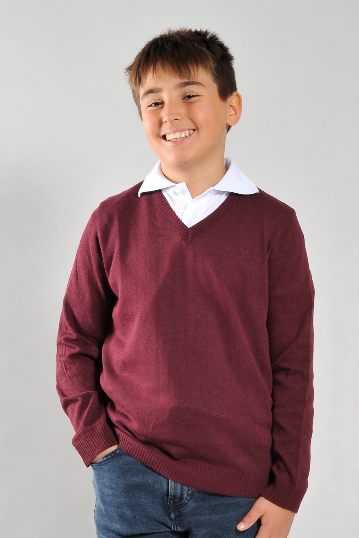 Blusa infantil com decote em V