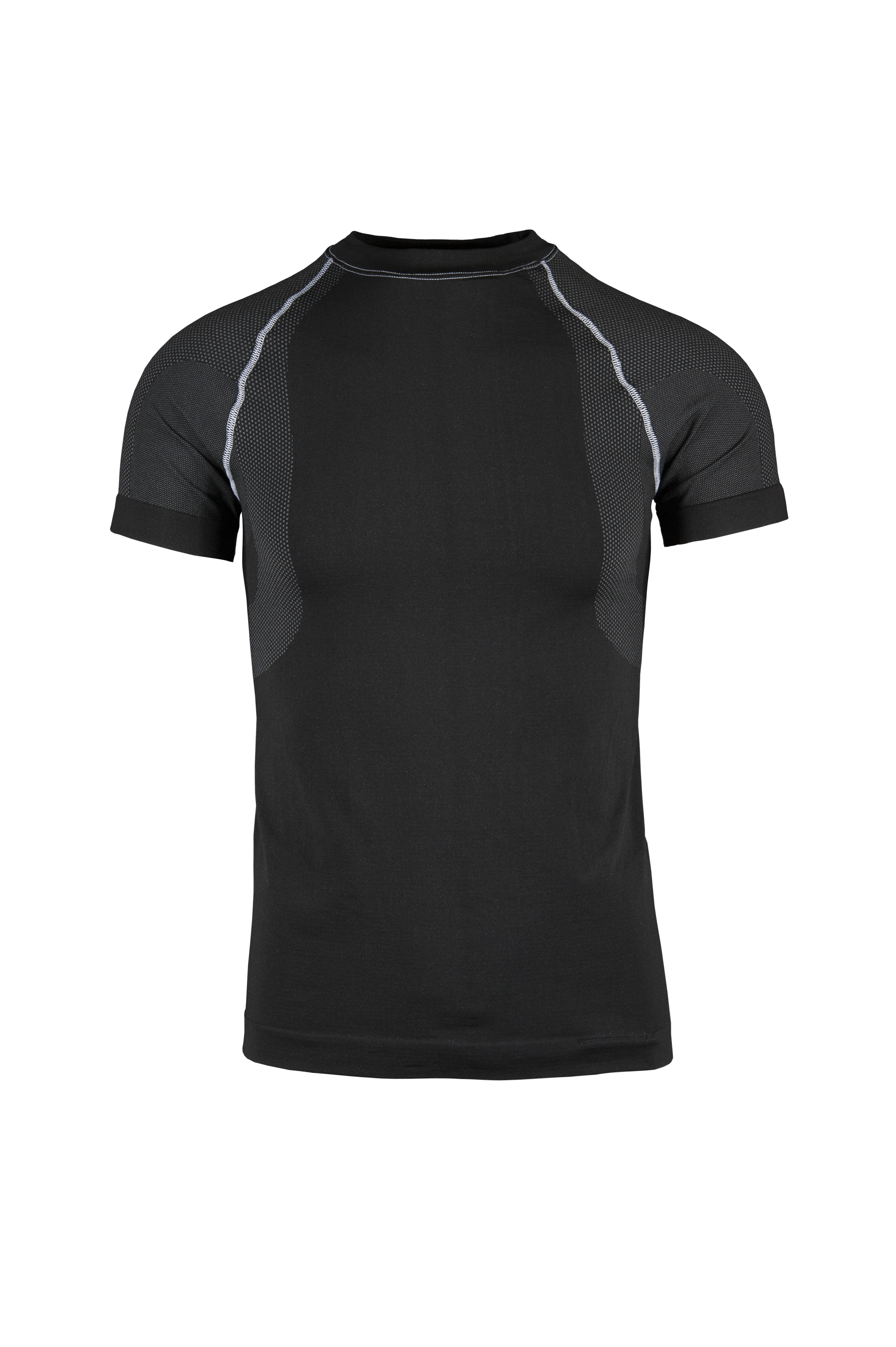 Camiseta térmica de manga curta com gola redonda - 11GR - Sombra Escura/Greggio