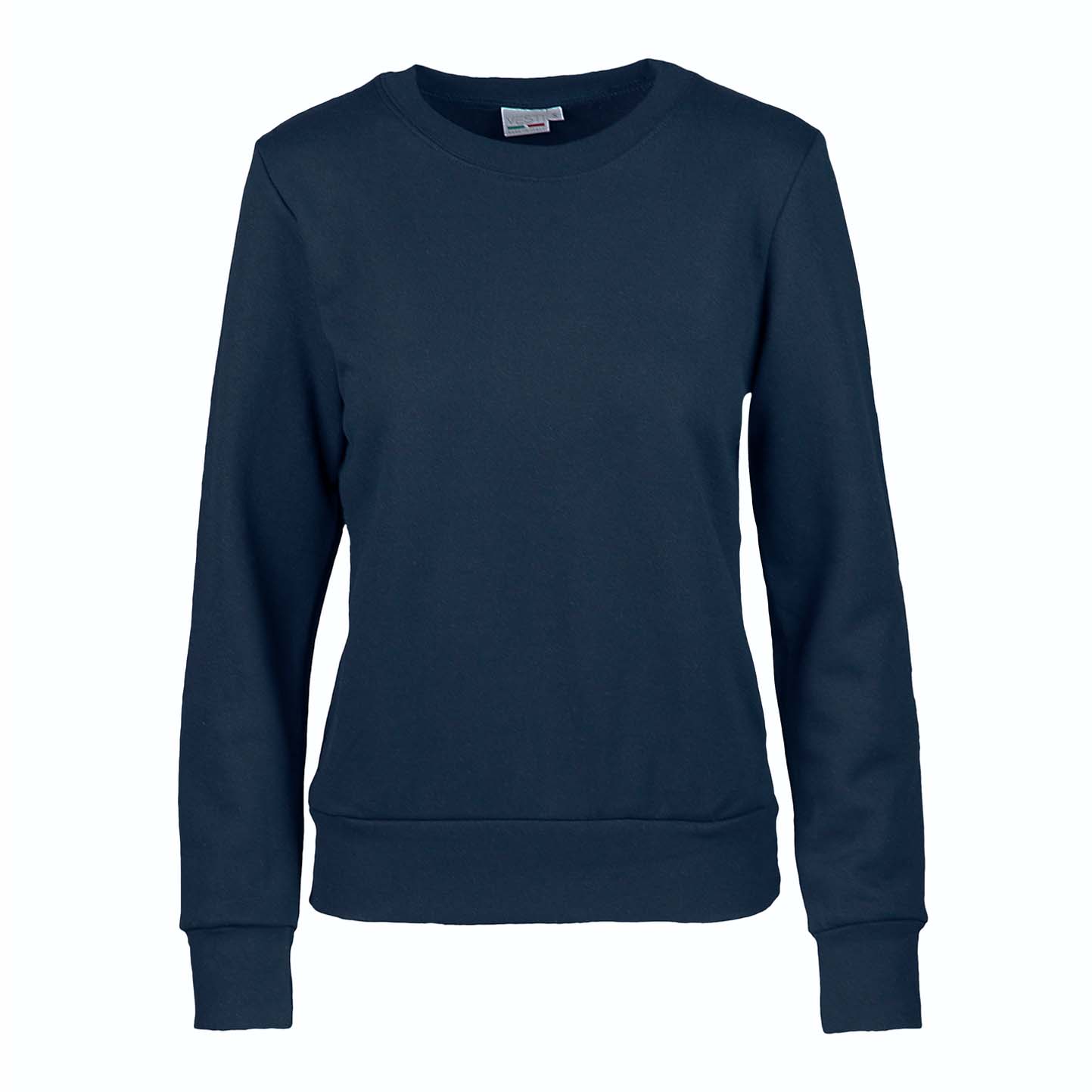 Moletom feminino de gola redonda em tecido French Terry - 18 - Azul