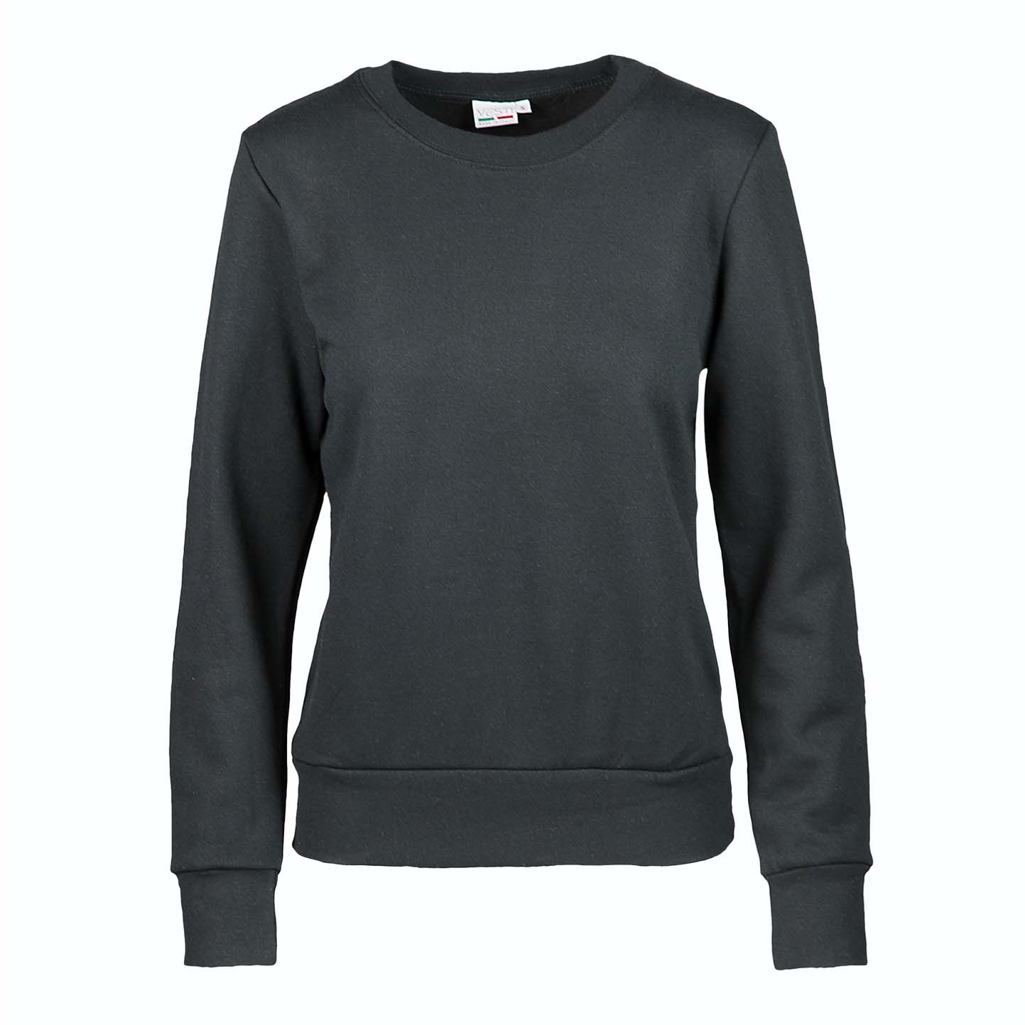 Moletom feminino de gola redonda em tecido French Terry - 12 - Preto