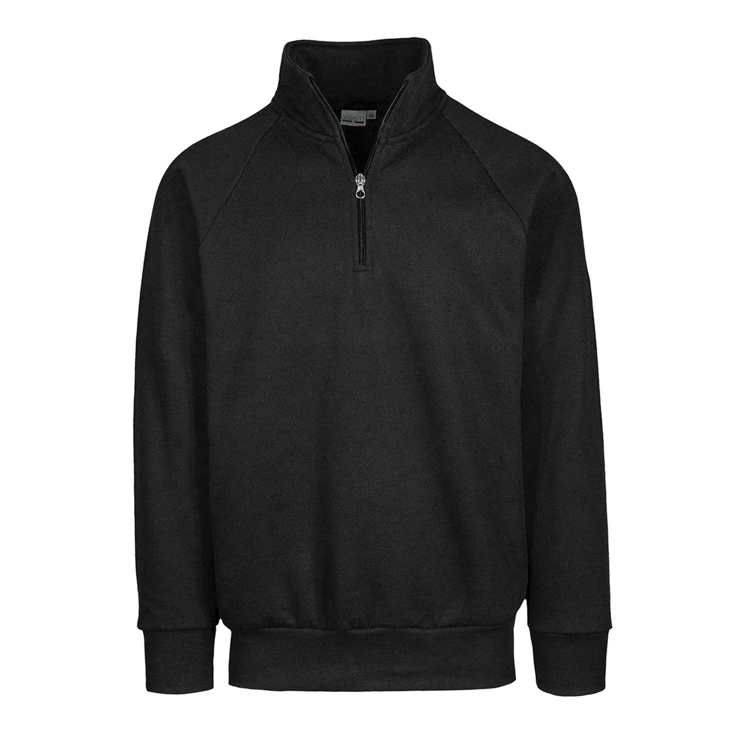 Moletom ecológico com zíper no pescoço - 12E - Preto ECO