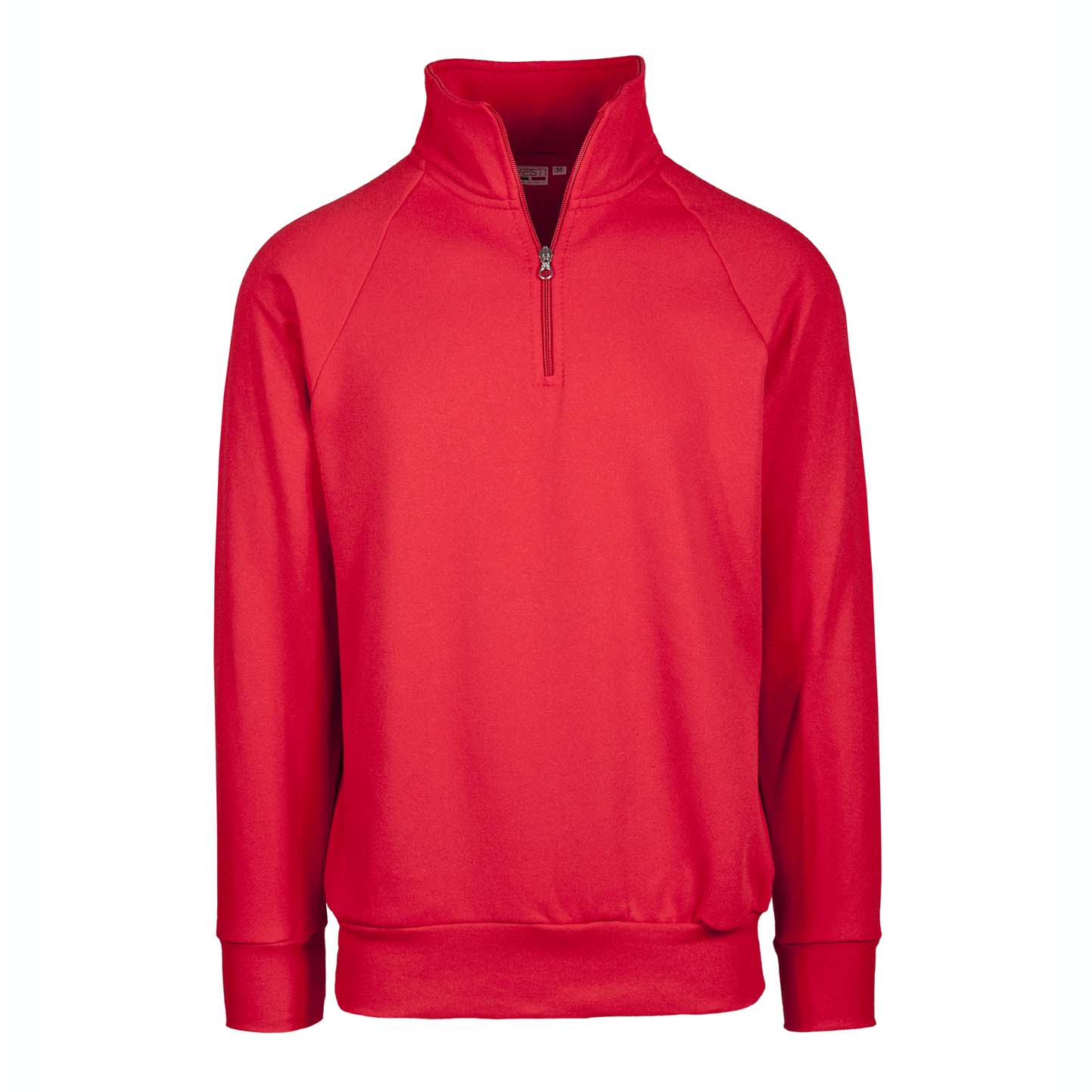 Moletom French Terry com zíper no pescoço - 28 - Vermelho Esportivo