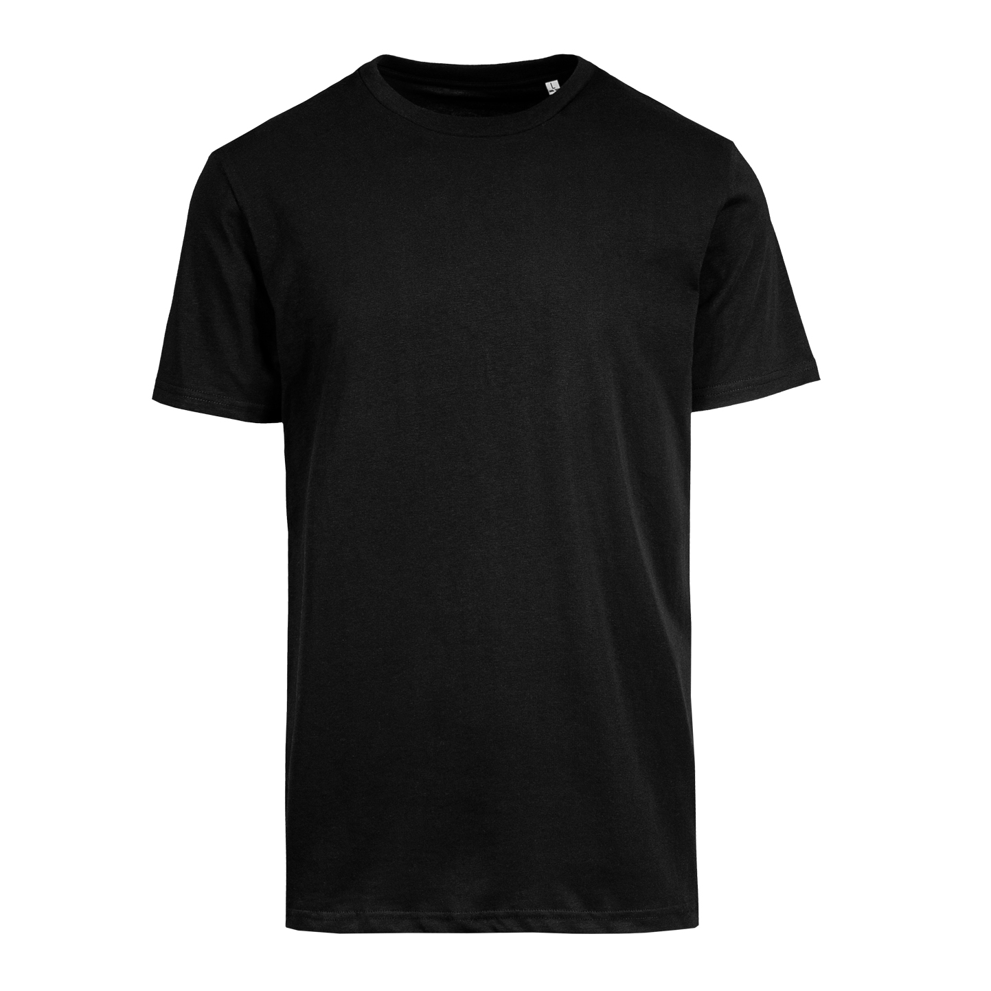 Camisa orgânica de manga curta com gola redonda - 12 - Preto