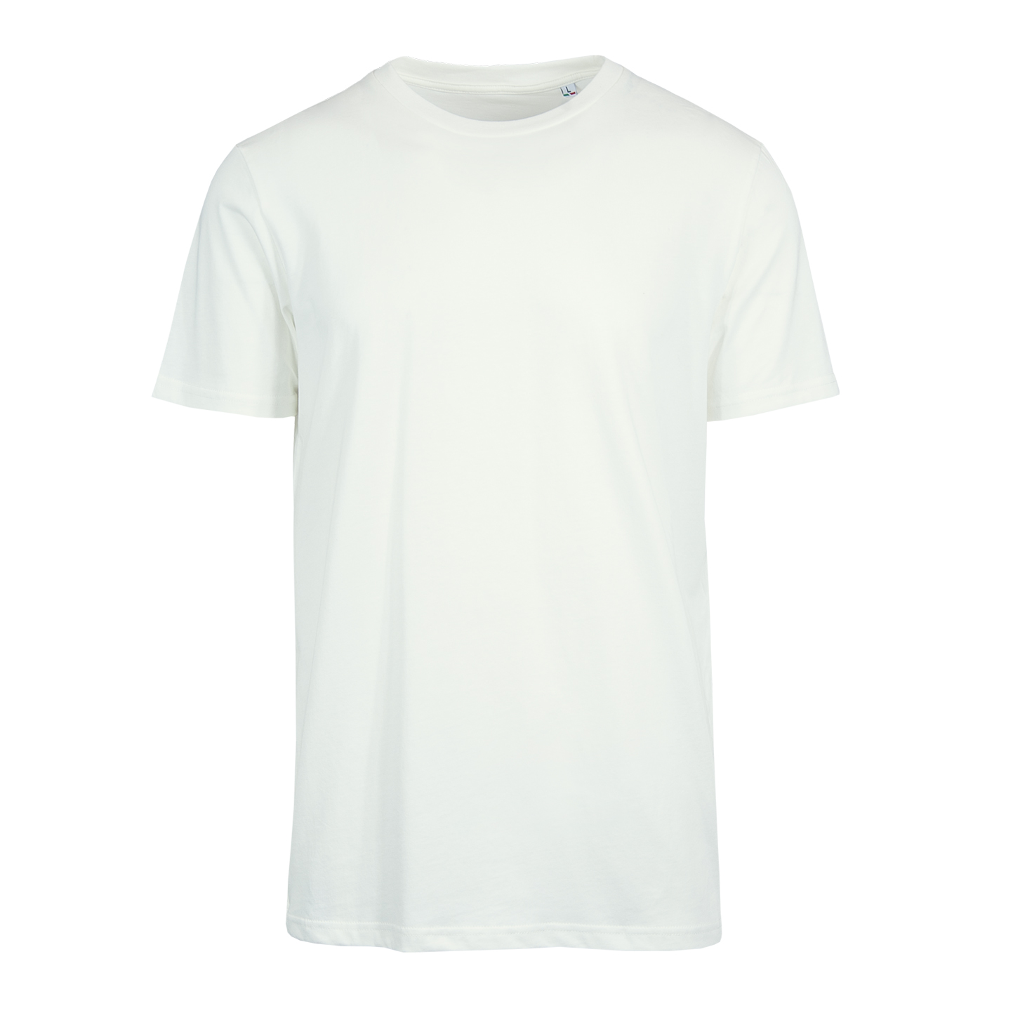Camisa orgânica de manga curta com gola redonda - 98 - Branco Creme