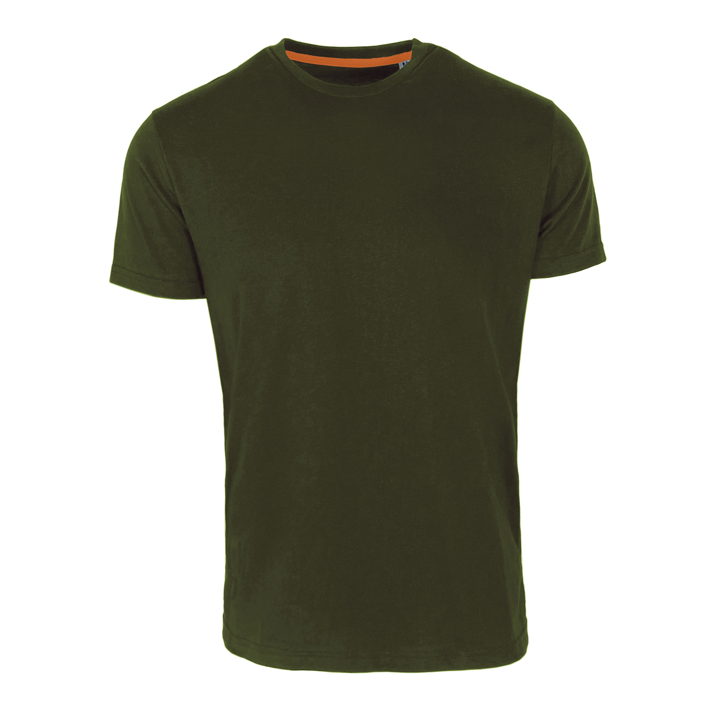 Camisa de manga curta com gola redonda e modelagem ajustada - BS - Verde Militar