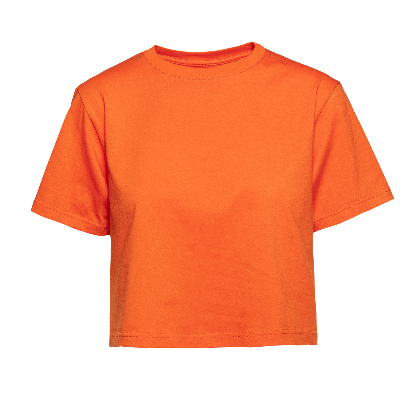 Camiseta feminina de manga curta com gola redonda - OG - Laranja