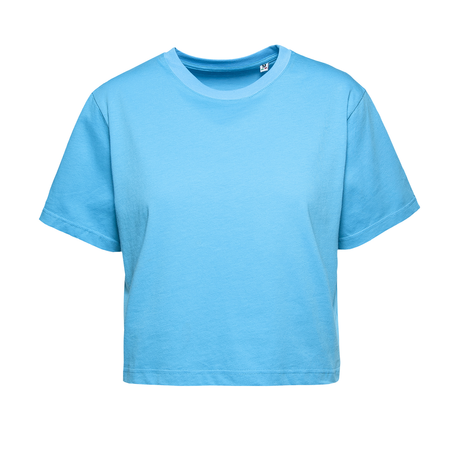 Camiseta feminina de manga curta com gola redonda - TU - VOCÊ - Turquesa