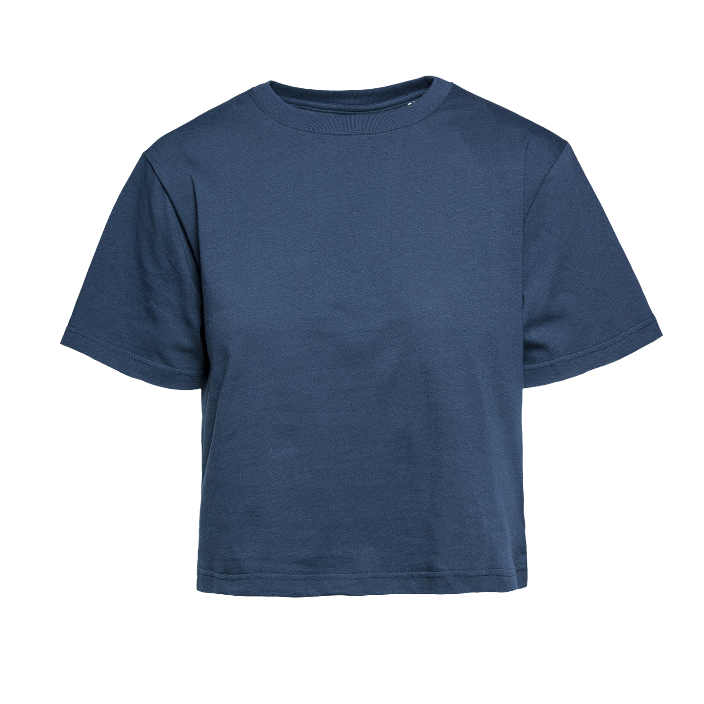 Camiseta feminina de manga curta com gola redonda - NY - Azul Marinho
