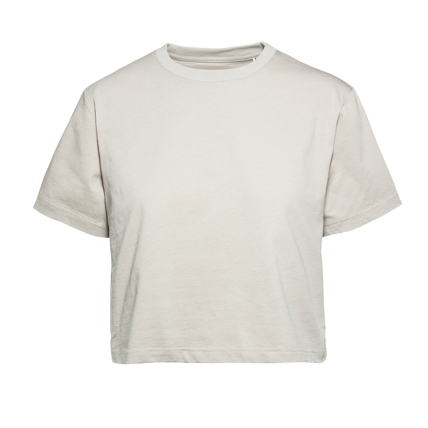 Camiseta feminina de manga curta com gola redonda - VR - Realidade Virtual - Areia
