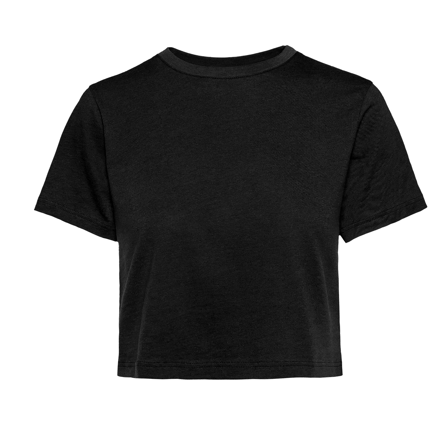 Camiseta feminina de manga curta com gola redonda - 12 - Preto