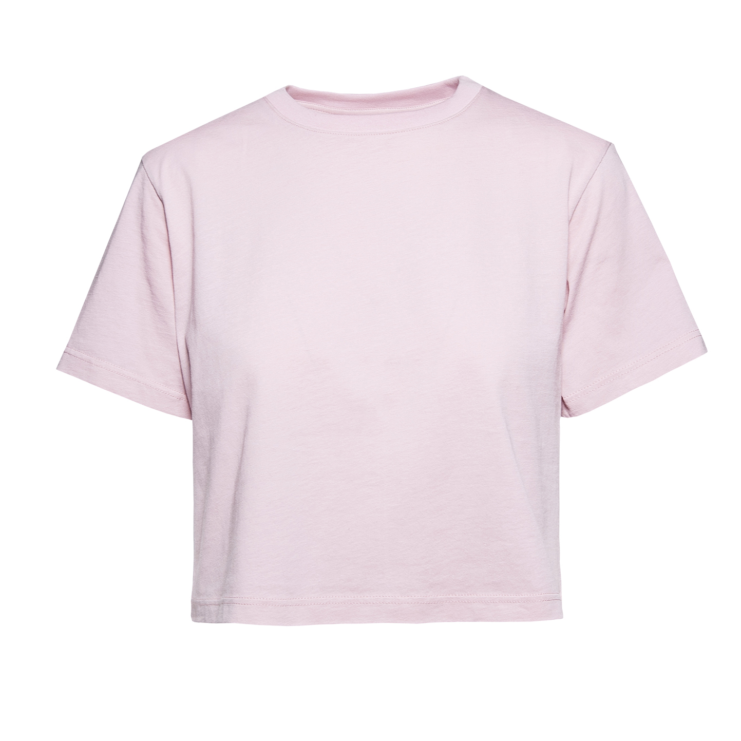 Camiseta feminina de manga curta com gola redonda - PK - Rosa