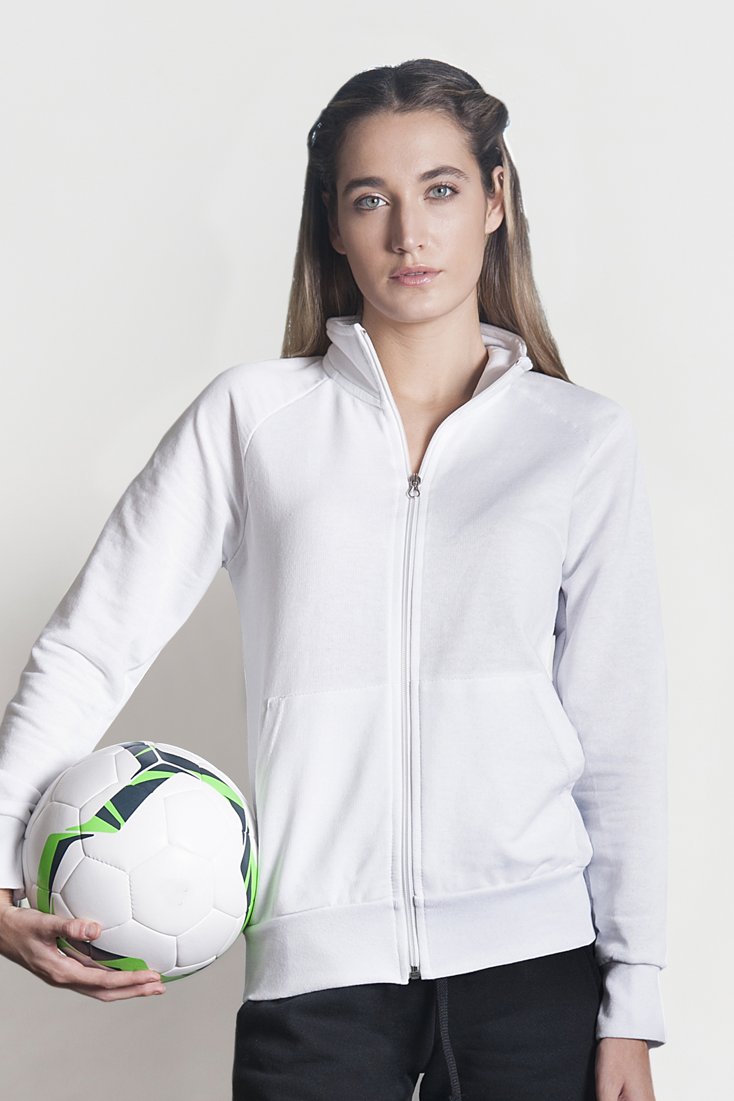 Jaqueta feminina de moletom French Terry