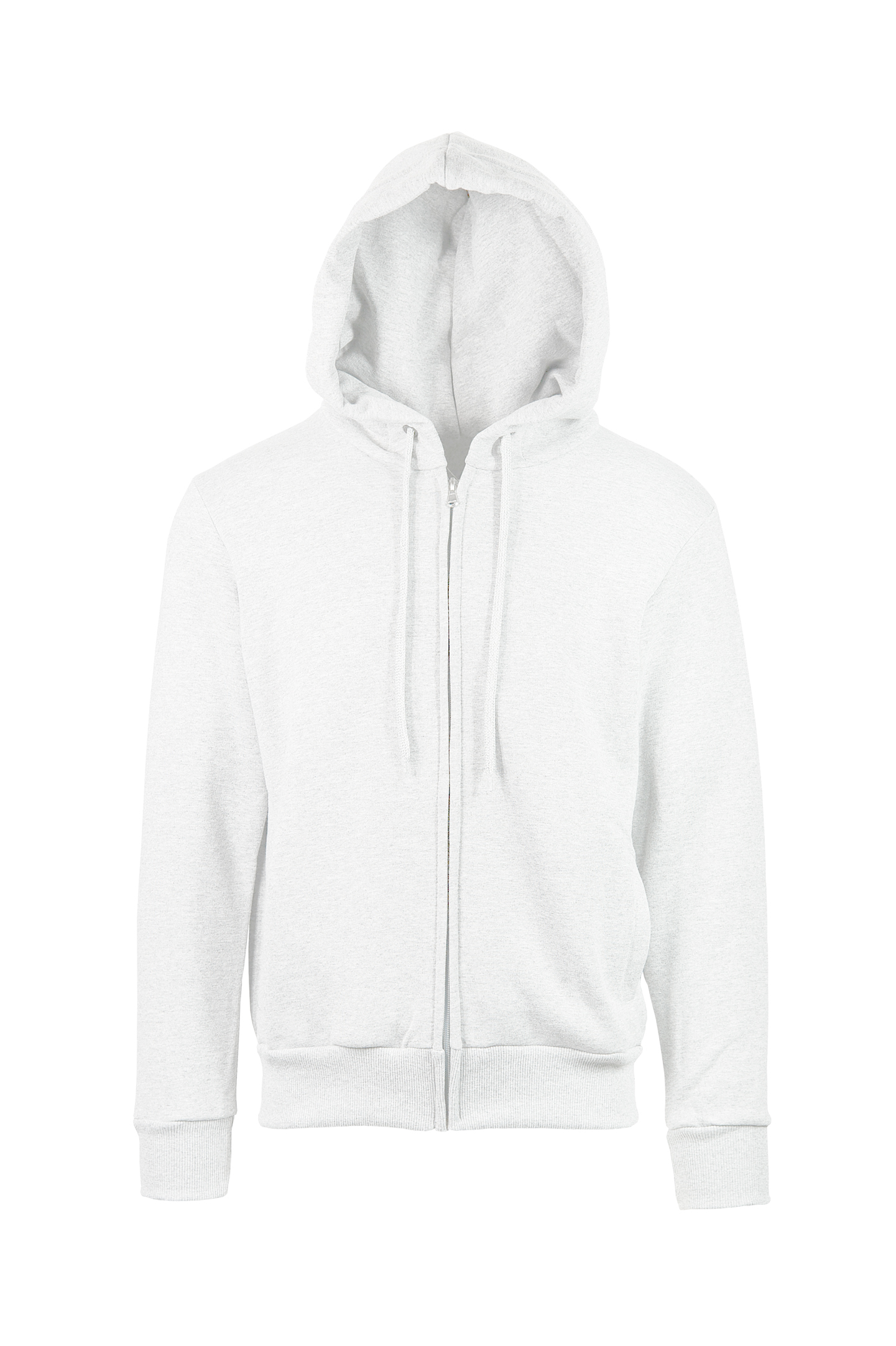 Moletom macio com capuz e zíper - 98 - Branco Creme