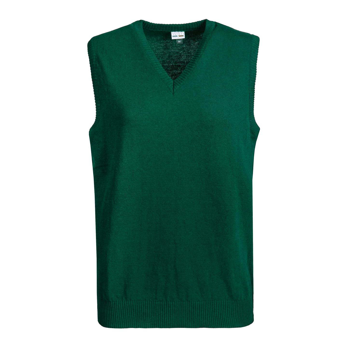 Colete Pulôver com Decote em V - 55G - Verde Escuro