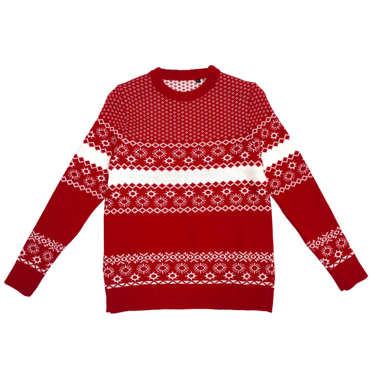 Suéter de gola redonda grossa - XRO - Vermelho Natalino