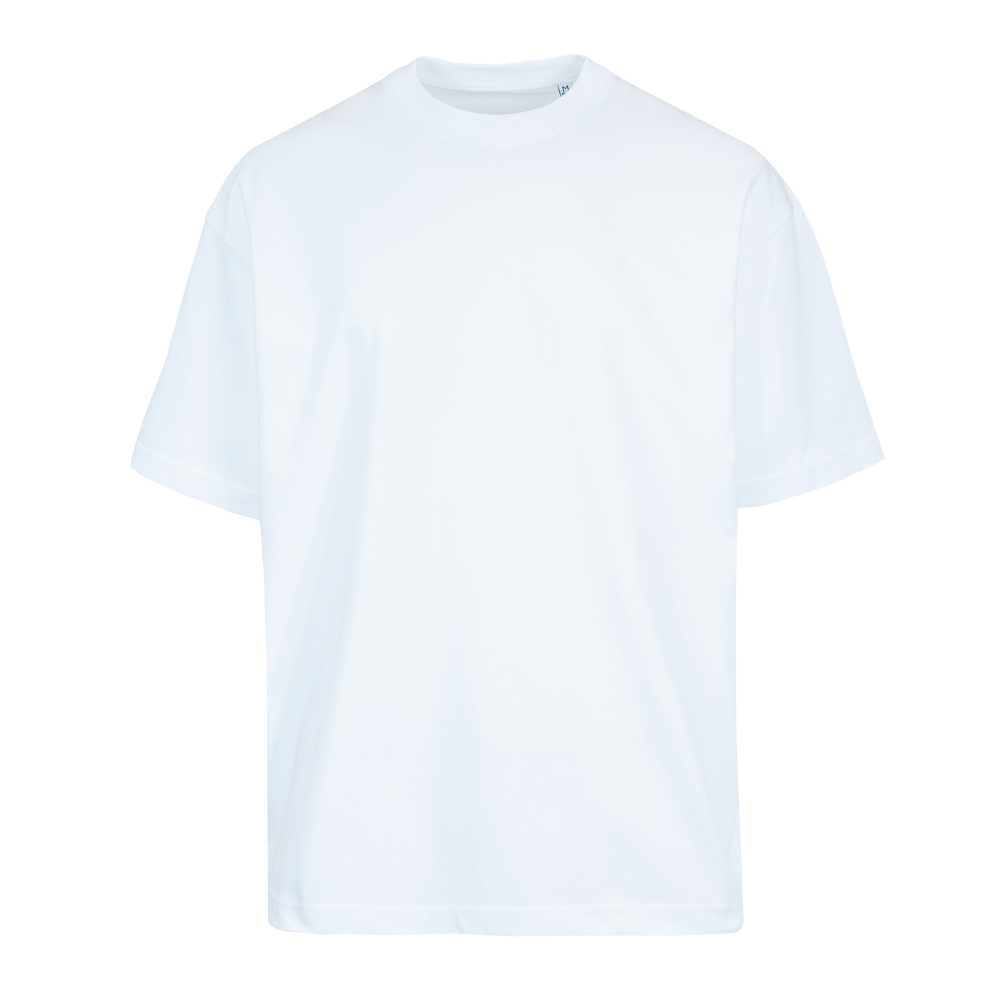 Camisa de manga curta com gola redonda oversized - 99 - Branco