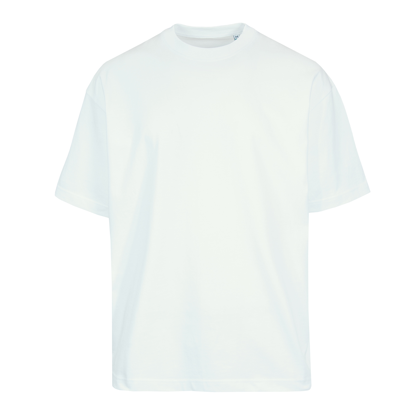 Camisa de manga curta com gola redonda oversized - 98 - Branco Creme