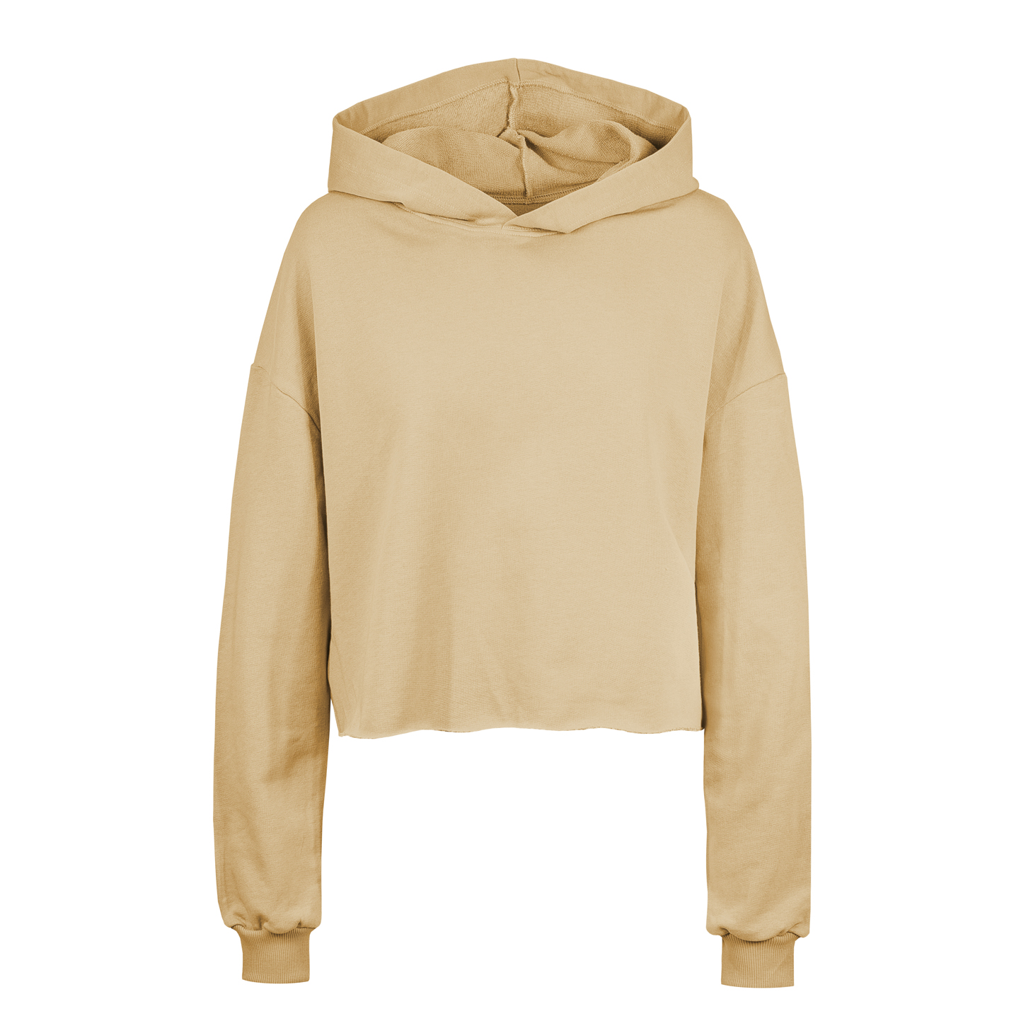 Amy sweatshirt curta de mulher com capuz French Terry - CL - Camel