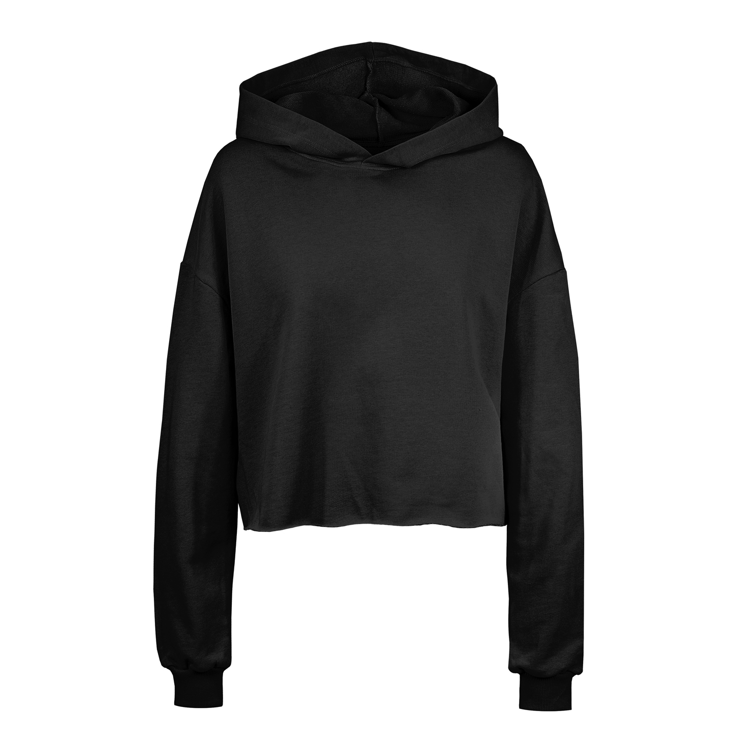 Amy sweatshirt curta de mulher com capuz French Terry - 12 - Preto