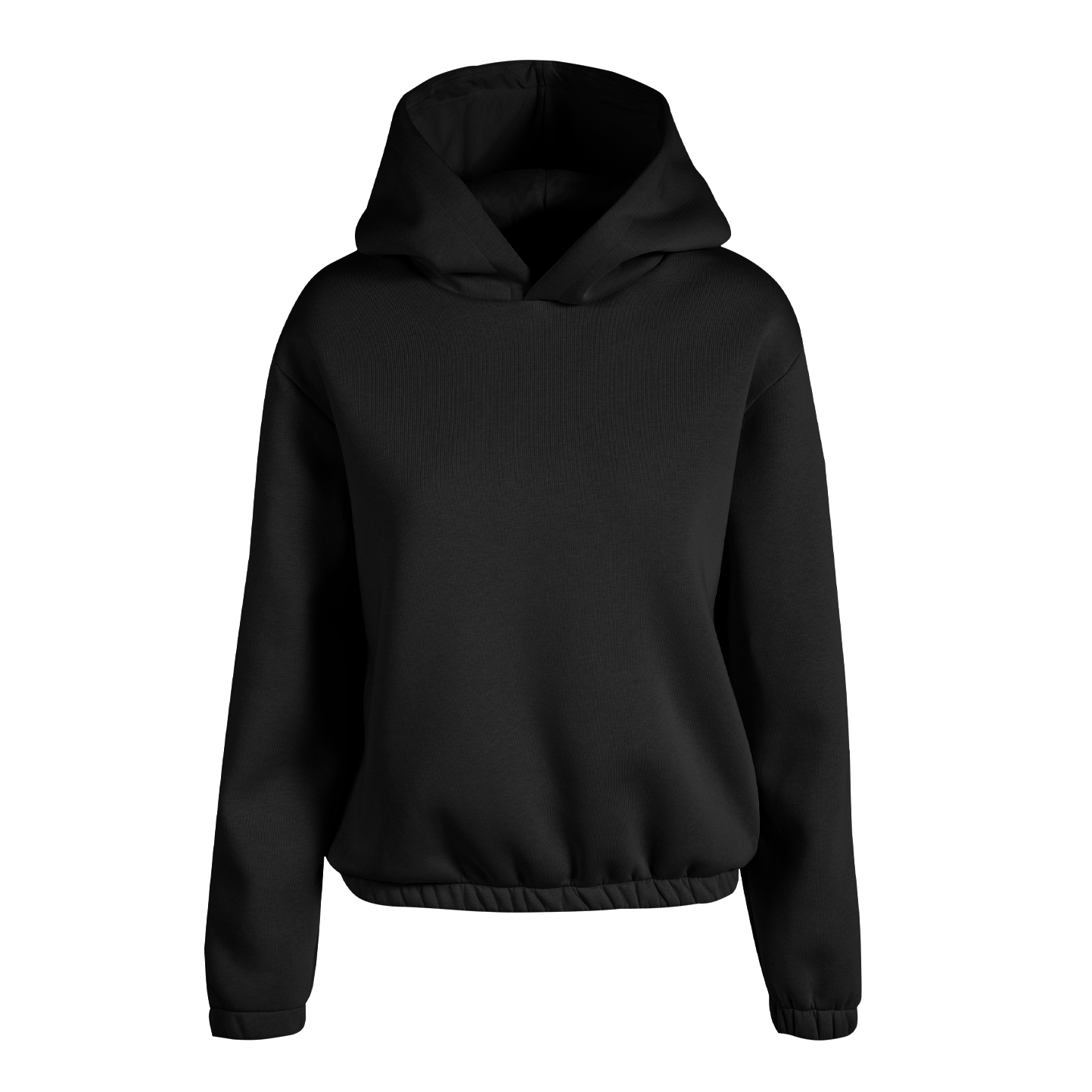 Sweatshirt boxy de mulher com capuz - 12 - Preto