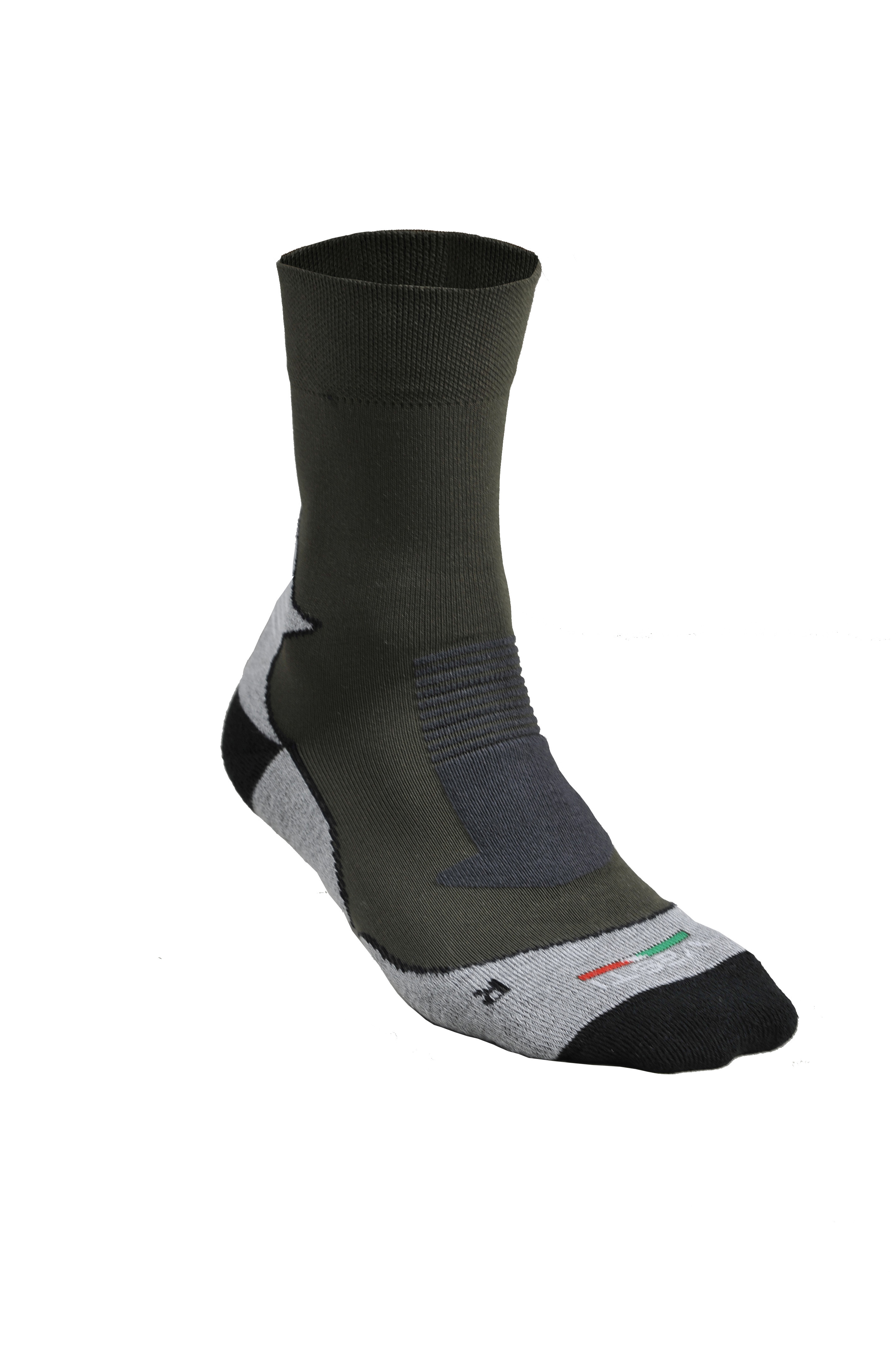 Meias Bamboo Trekking - 8221 - Verde Oliva/Cinza/Preto Tamanho 35/38