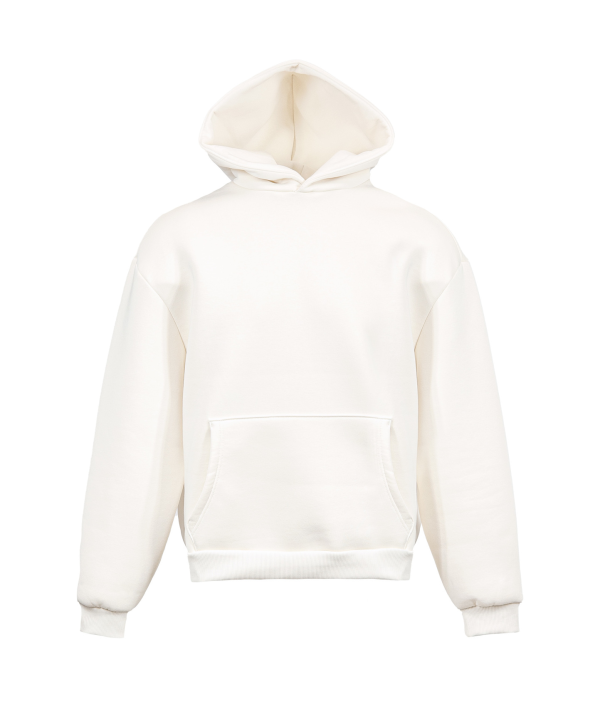 Sweatshirt boxy suave com capuz - 98 - Branco Creme