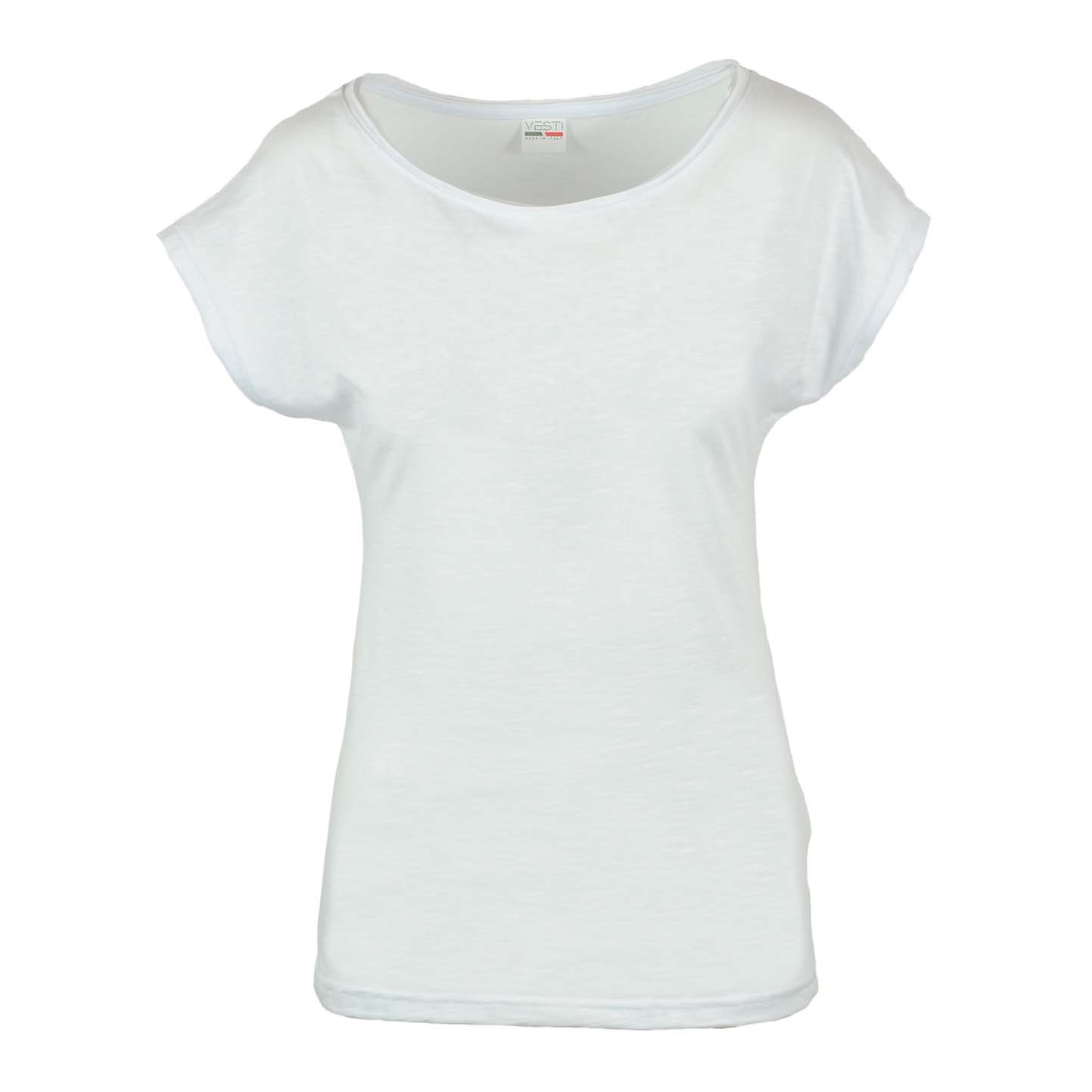 Camisa feminina de manga curta com corte a fio e efeito flameado - 99 - Branco