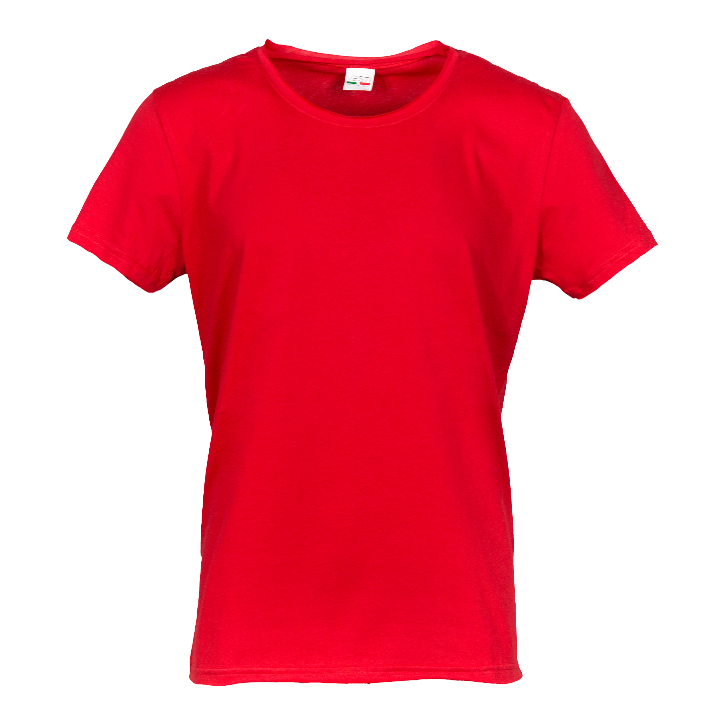 Suéter de gola redonda, manga curta e corte a fio. - RO - Vermelho