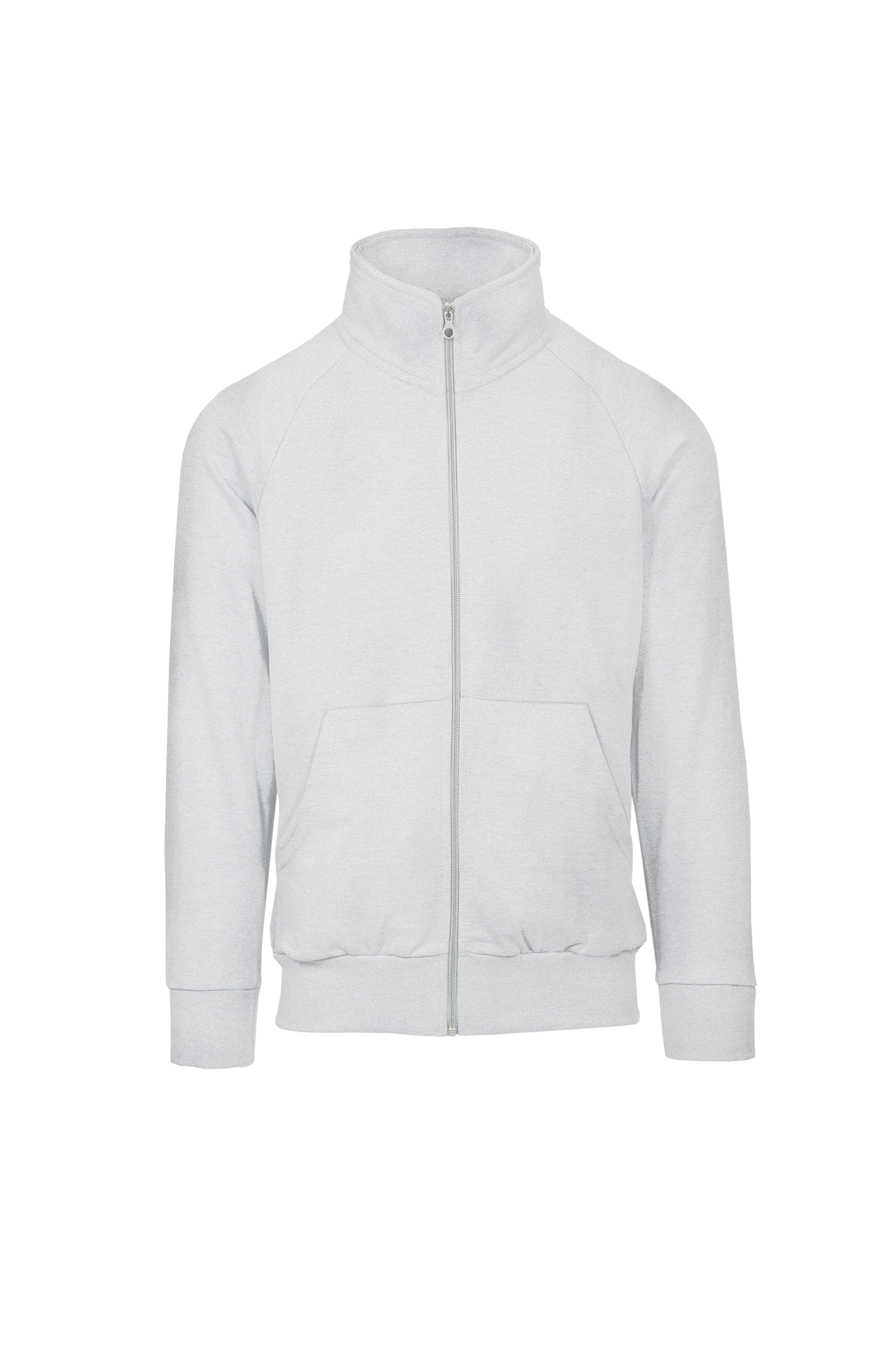 Jaqueta de moletom com zíper em tecido French Terry - 99 - Branco