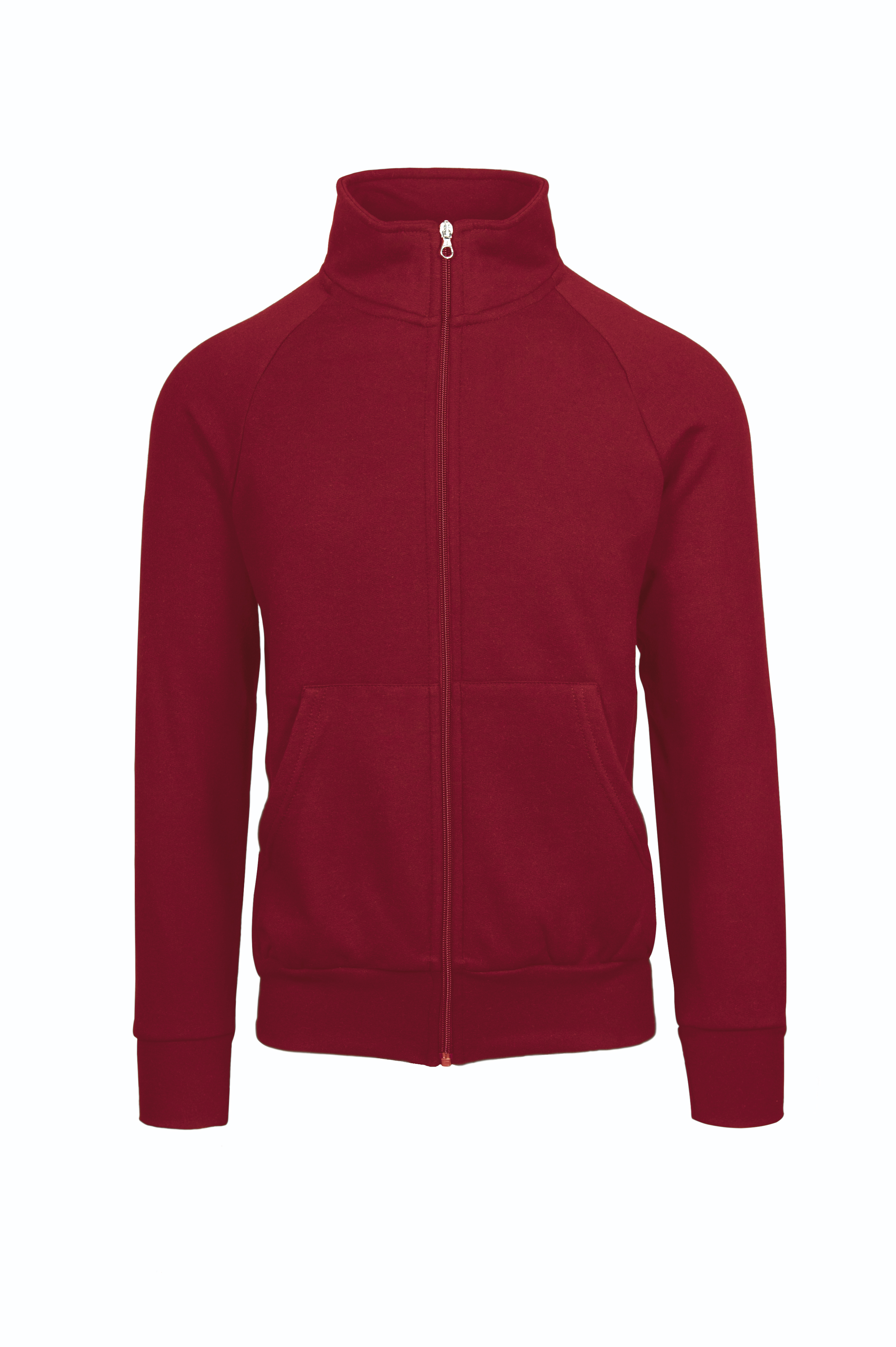 Jaqueta de moletom com zíper em tecido French Terry - 28 - Vermelho Esportivo