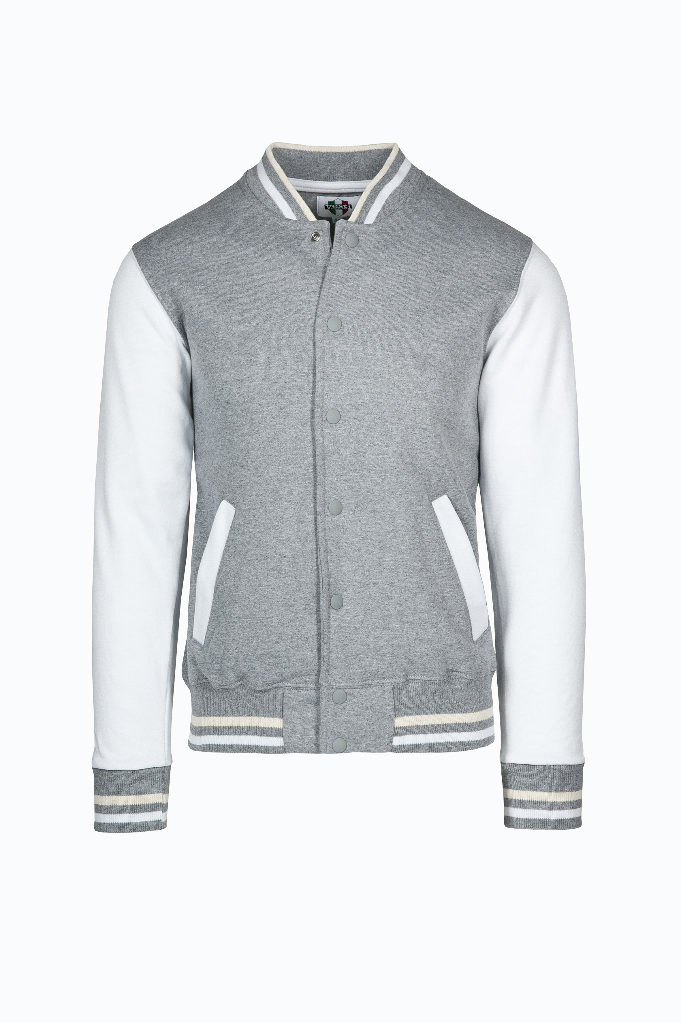 Jaqueta Bomber Bicolor - 7599 - Cinza/Branco