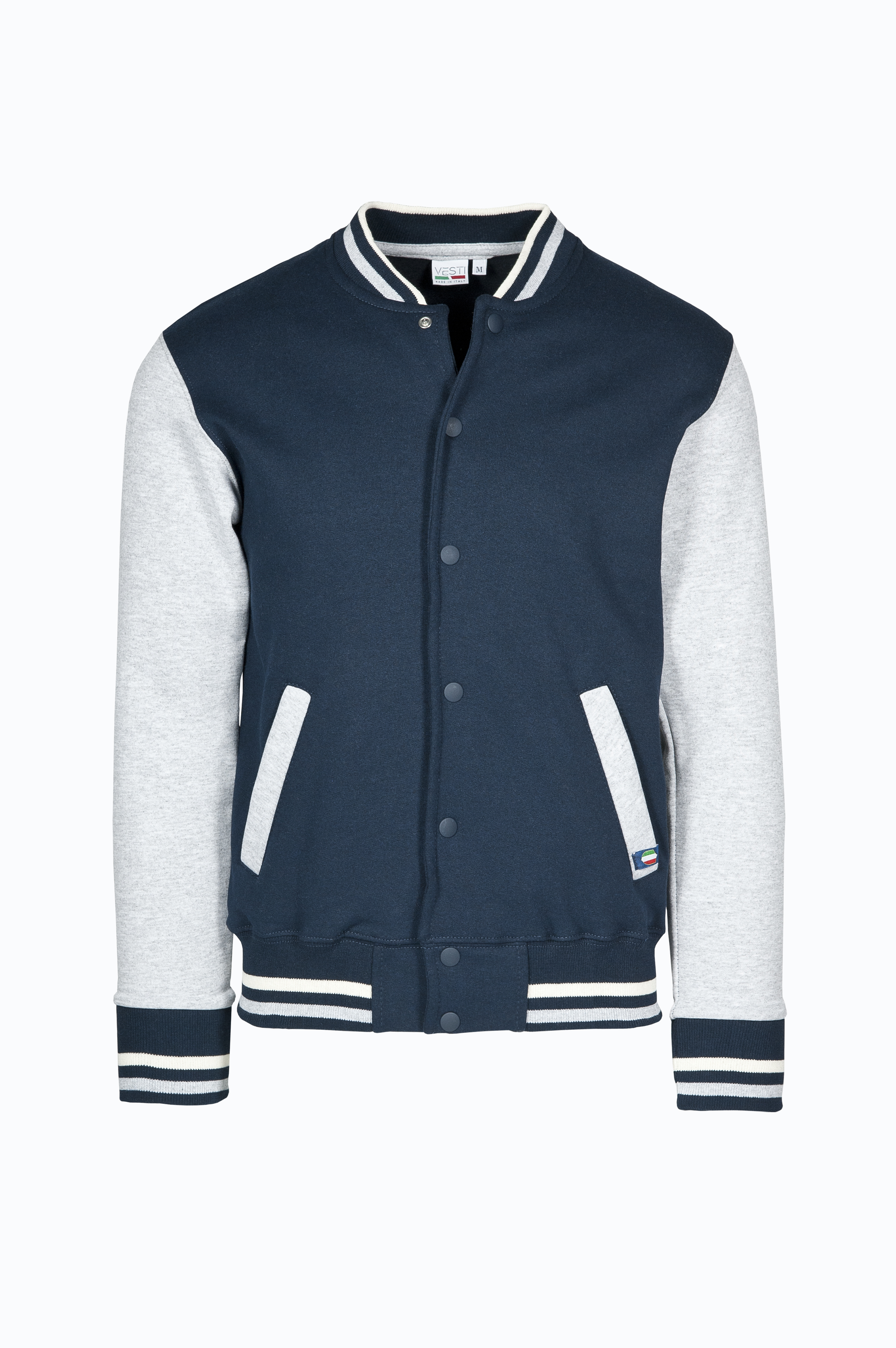 Jaqueta Bomber Bicolor - 1836 - Azul/Cinza