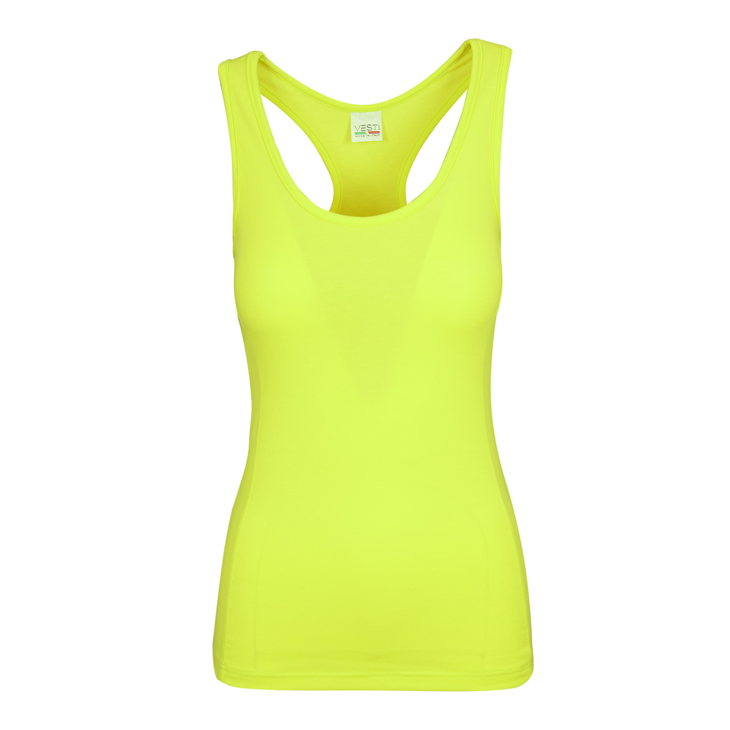 Regata feminina com modelagem racerback - YF - Amarelo Fluorescente XS OUT7